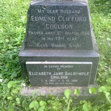 COULSON Edmund Clifford -1960 :: COULSON Elizabeth Jane Dalrymple 1897-1990