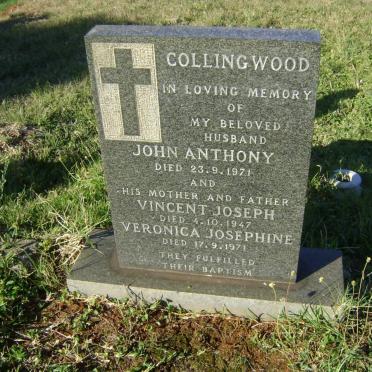COLLINGWOOD Vincent Joseph -1947 &amp; Veronica Josephine -1971 :: COLLINGWOOD John Anthony -1971