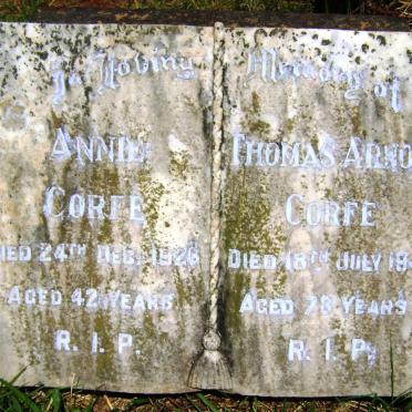 CORFE Thomas Arnold -1949 &amp; Annie -1926