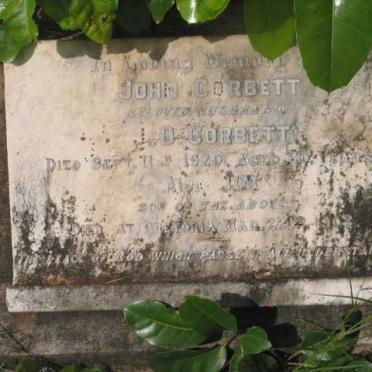 CORBETT John -1920 :: CORBETT Jim -1908