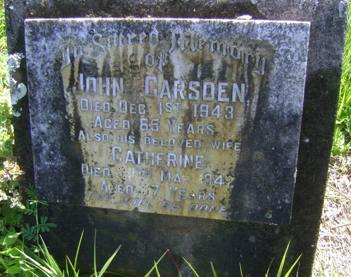 CARSDEN John -1943 &amp; Catherine -1947