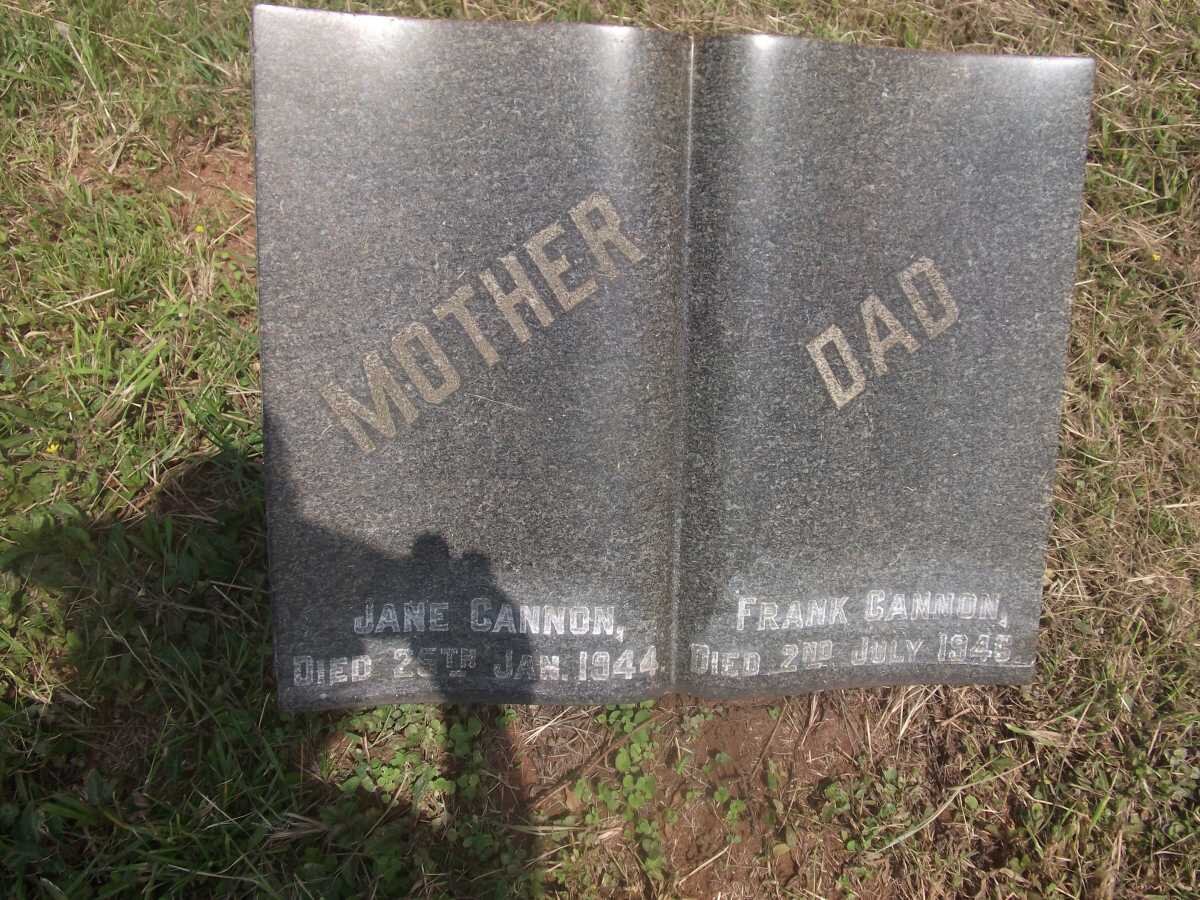 CANNON Frank -1946 &amp; Jane -1944  