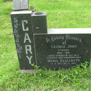 CARY George John 1893-1974 &amp; Maria Elizabeth 1913-1994