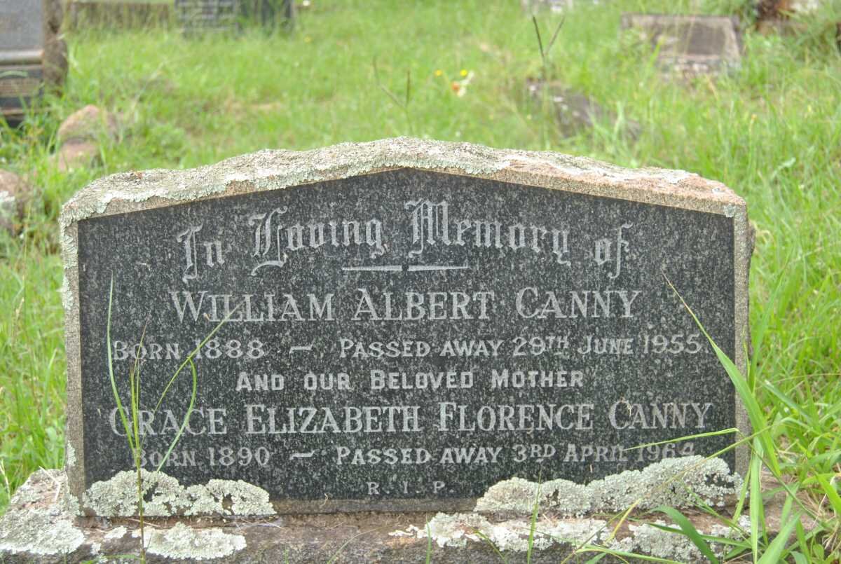 CANNY William Albert 1888-1959 &amp; Grace Elizabeth Florence 1890-1964