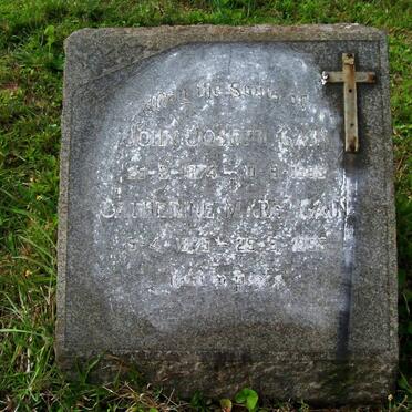 CAIN John Joseph 1874-1935 &amp; Catherine Mary 1875-1955