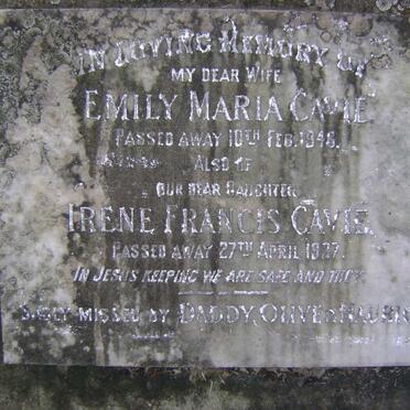 CAVIE Emily Maria -1946 :: CAVIE Irene Francis -1937