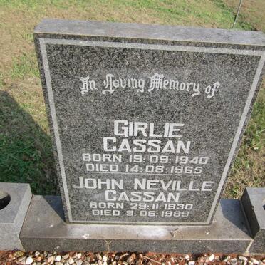 CASSAN John Neville 1930-1989 &amp; Girlie 1940-1965 :: CASSAN Ashwin Allister 1963-2014