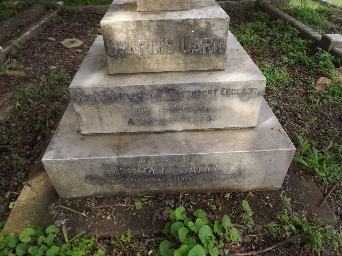 CARR Charles -1926 &amp; Harriet Isabel -1964