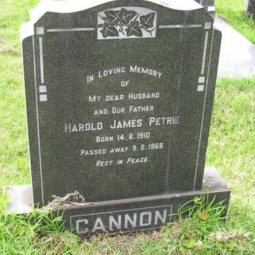 CANNON Harold James Petrie 1910-1968