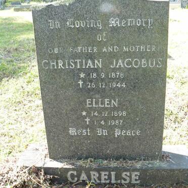 CARELSE Christian Jacobus 1878-1944 &amp; Ellen 1898-1987