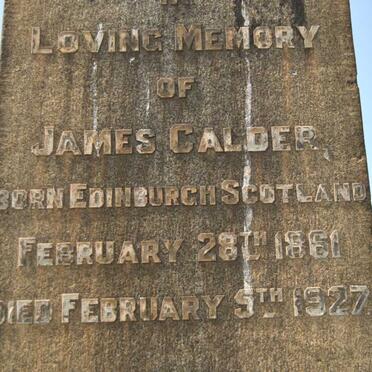 CALDER James 1861-1927