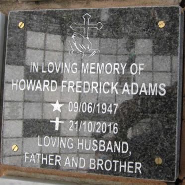 ADAMS Howard Fredrick 1947-2016