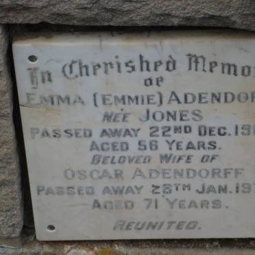 ADENDORFF Oscar -1978 &amp; Emma nee JONES -1969