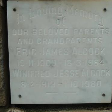 ALCOCK Eric James 1909-1964 &amp; Winifred Jesse 1913-1980