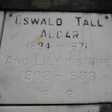 ALGAR Oswald Tall 1894-1971 &amp; Lily 1902-1983