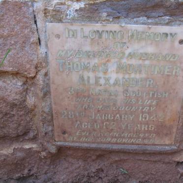ALEXANDER Thomas Mortimer -1942