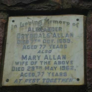 ALLAN Alexander Drysdale -1959 &amp; Mary -1962