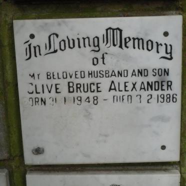ALEXANDER Clive Bruce 1948-1986