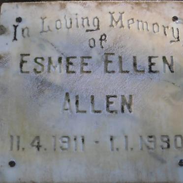 ALLEN Esmee Ellen 1911-1990