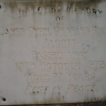 ALCOTT James Cyril Charles Buller -1972