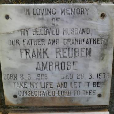 AMBROSE Frank Reuben 1926-1978