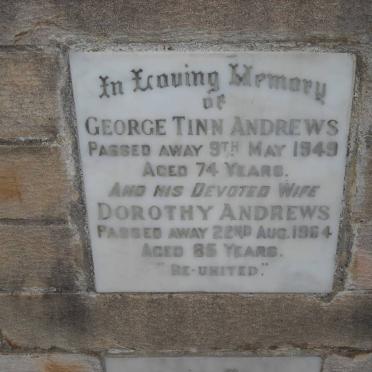 ANDREWS George Tinn -1949 &amp; Dorothy -1964