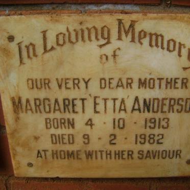 ANDERSON Margaret 1913-1982