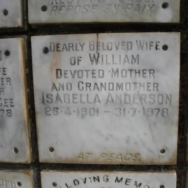 ANDERSON Isabella 1901-1978