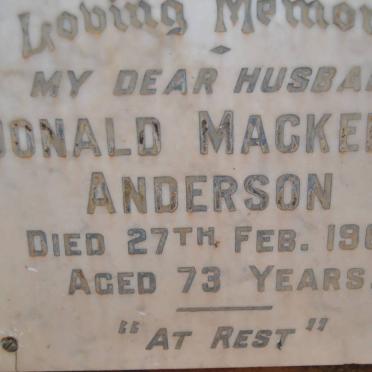 ANDERSON Donald Mackenzie -1961