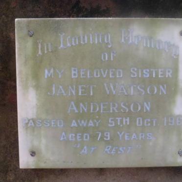 ANDERSON Janet Watson -1962