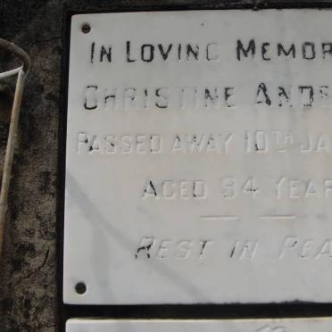 ANDERSON Christine -1972