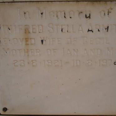 ARMITAGE Winifred Stella 1921-1974