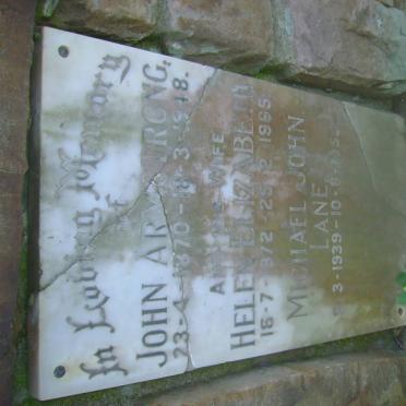 ARMSTRONG John 1870-1948 &amp; Helen Elizabeth 1872-1965 :: LANE Michael John 1939-195?