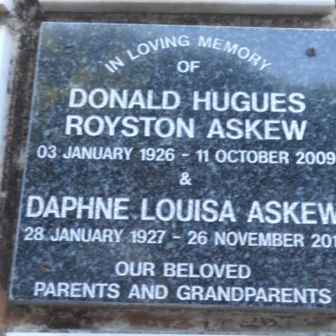 ASKEW Donald Hugues Royston 1926-2009 &amp; Daphne Louisa 1927-2011