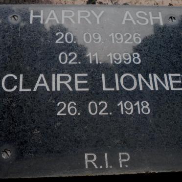 ASH Harry 1926-1998  :: LIONNET Claire 1918-