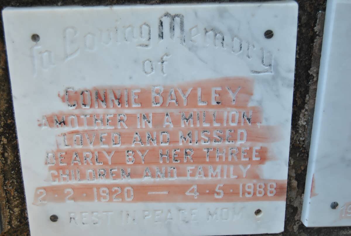 BAYLEY Connie 1920-1988