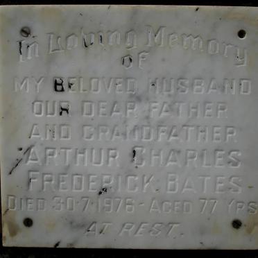 BATES Arthur Charles Frederick -1976
