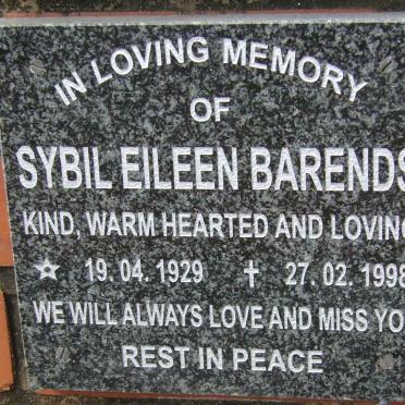 BARENDS Sybil Eileen 1929-1998