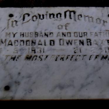 BAXTER Macdonald Owen 1931-1988