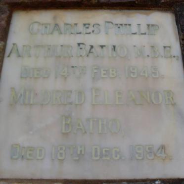 BATHO Charles Phillip Arthur -1945 &amp; Mildred Eleanor -1954