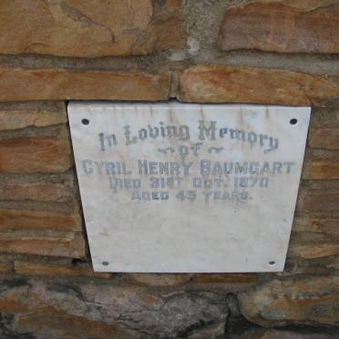 BAUMGART Cyril Henry -1970 