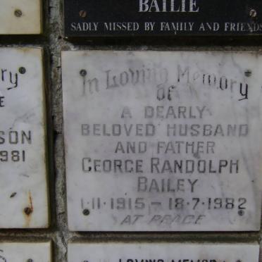 BAILEY George Randolph 1915-1982