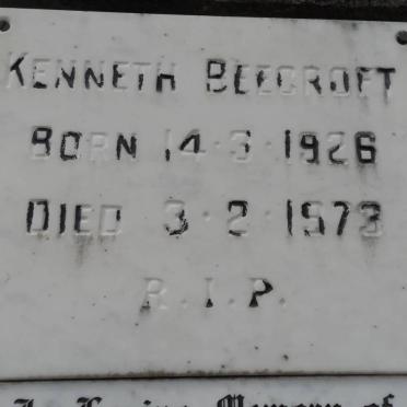 BEECROFT Kenneth 1926-1973