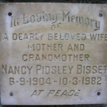 BISSET Nancy Pidsley 1904-1982