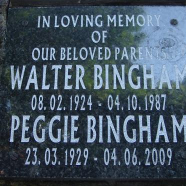 BINGHAM Walter 1924-1987 &amp; Peggie 1929-2009