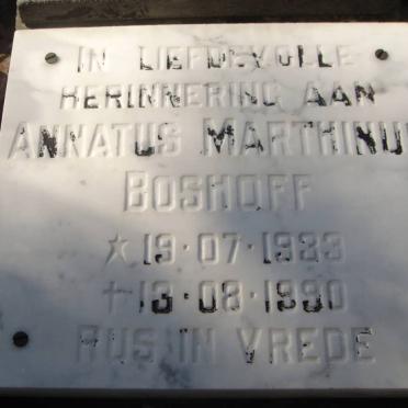 BOSHOFF Annatus Marthinus 1933-1990
