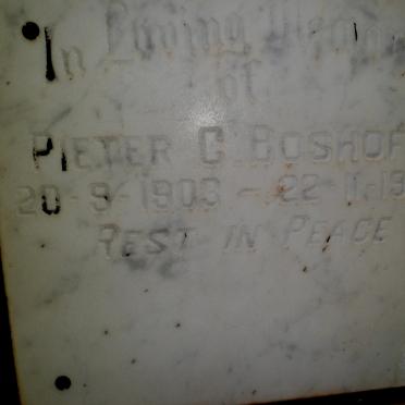 BOSHOFF Pieter C. 1903-1986