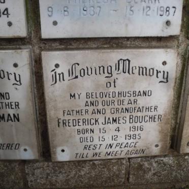 BOUCHER Frederick James 1916-1985