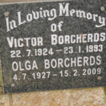 BORCHERDS Victor 1924-1993 &amp; Olga 1927-2009