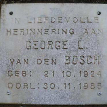 BOSCH George L., van den 1924-1986